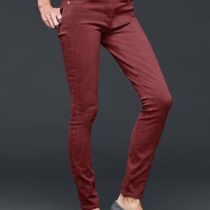 GAP 1969 burnt red skinny jeans